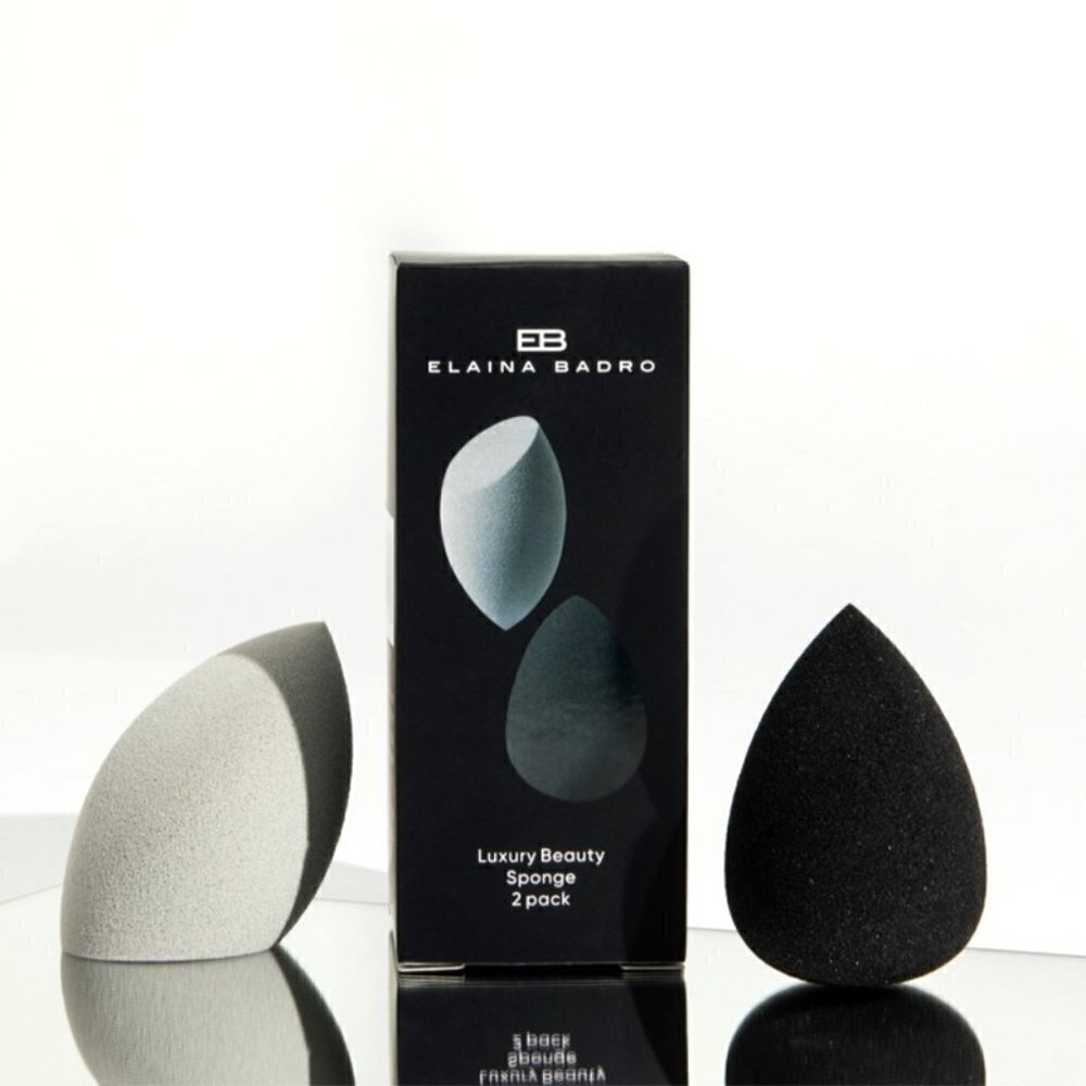 Elaina Badro BNIB Latex-Free Luxury Beauty Sponges Makeup Applicator 2 Pack